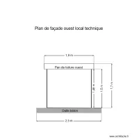 Plan de fa&ccedil;ade ouest local technique