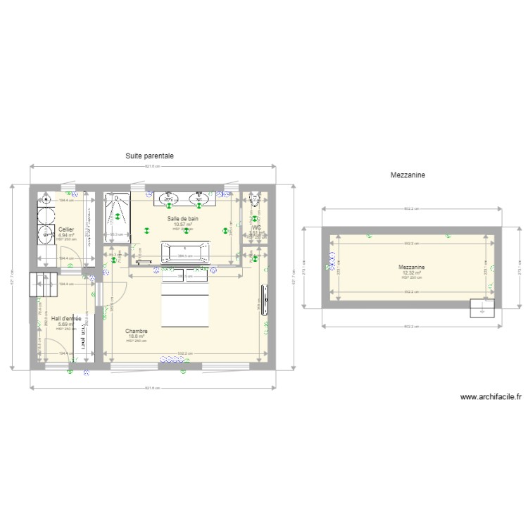 FEREMANS suite parentale. Plan de 0 pièce et 0 m2