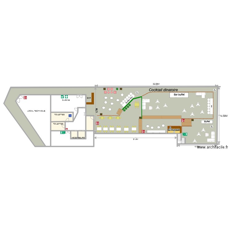 Projet 3 Apave Cocktail dinatoire. Plan de 0 pièce et 0 m2