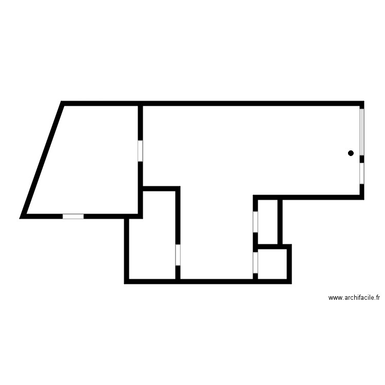 pam pam st denis resto 2. Plan de 5 pièces et 77 m2