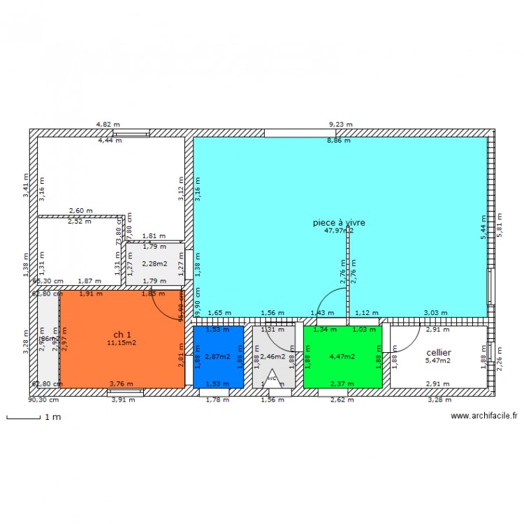 m 1 stg. Plan de 0 pièce et 0 m2