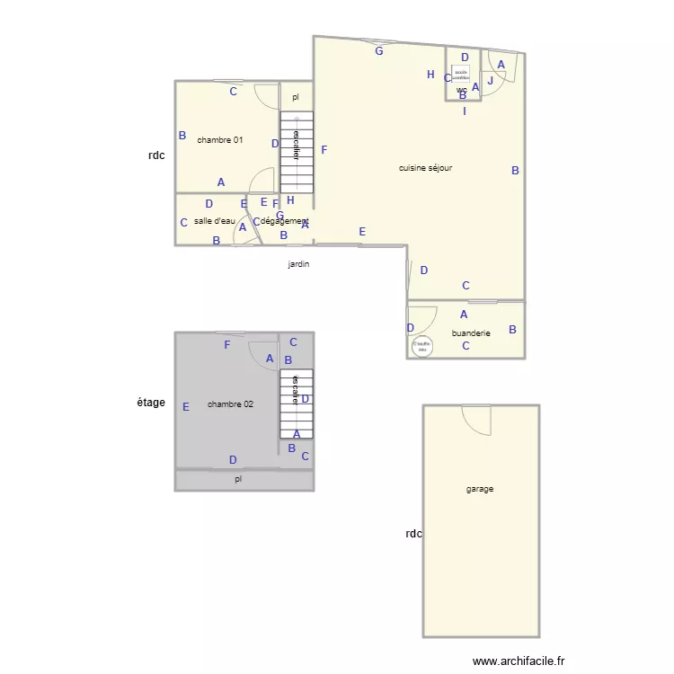 godard long PB. Plan de 