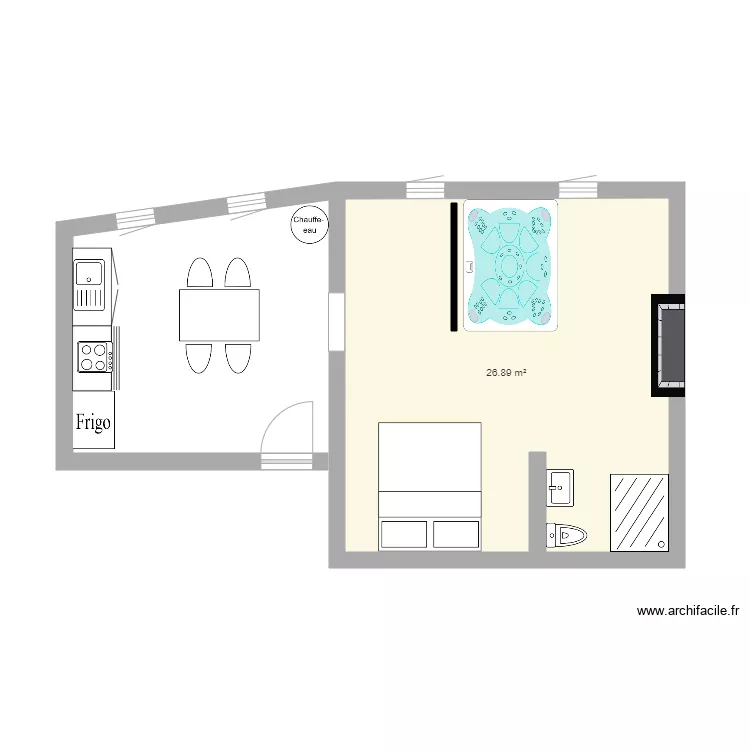 T1 bis spa. Plan de T1 bis spa. Plan de