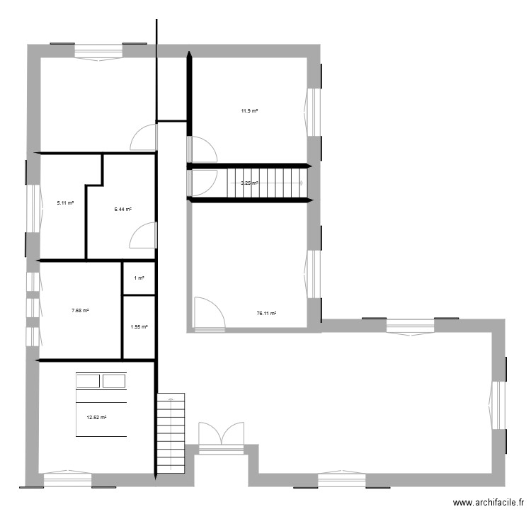 Maison Domarin après modification 1. Plan de 0 pièce et 0 m2