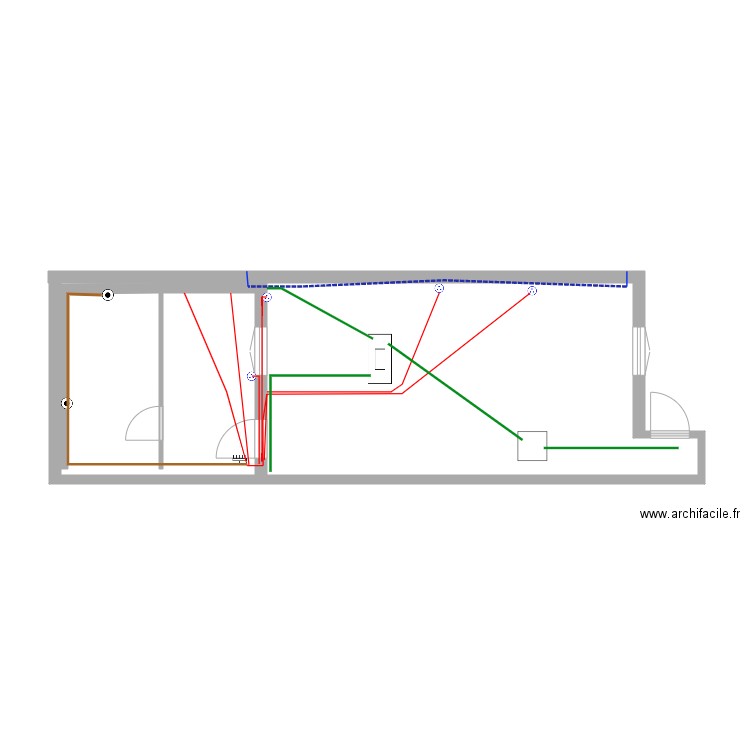 espace derriere cour et buanderie . Plan de 0 pièce et 0 m2