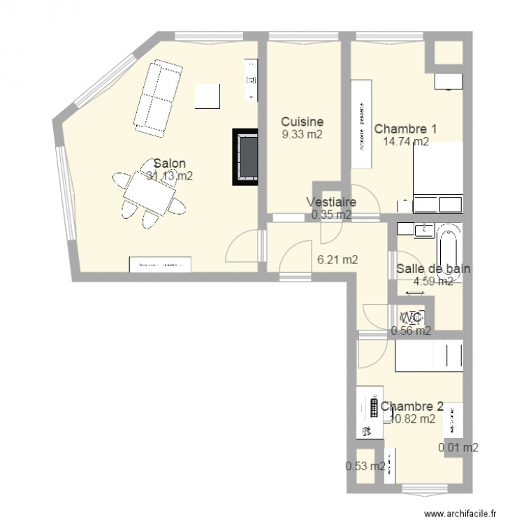 Appart. Plan de 0 pièce et 0 m2