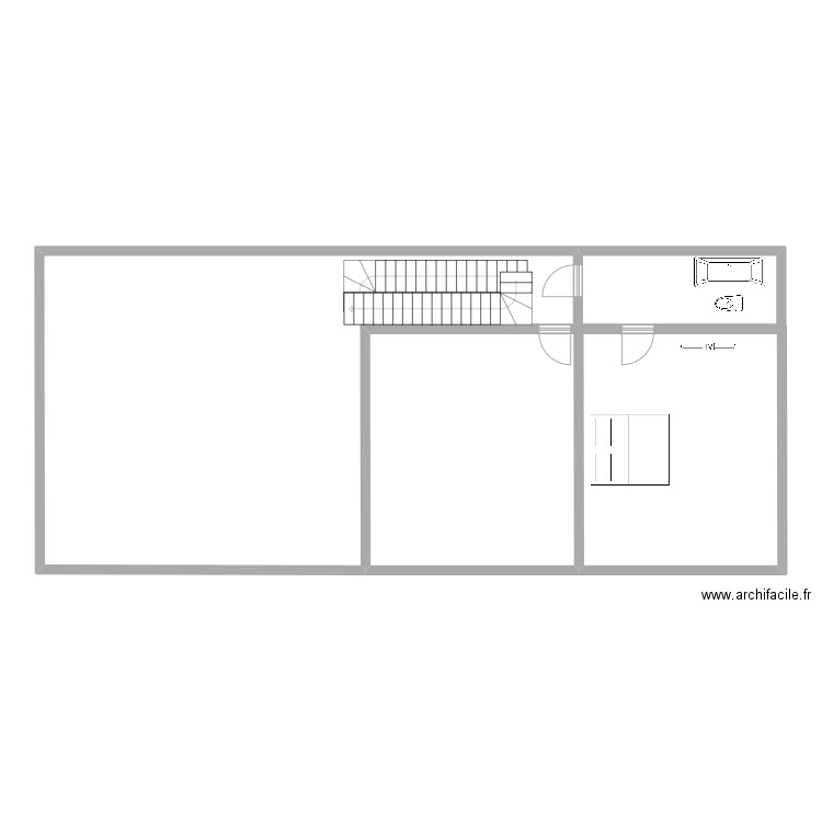 maison A. Plan de 3 pièces et 69 m2