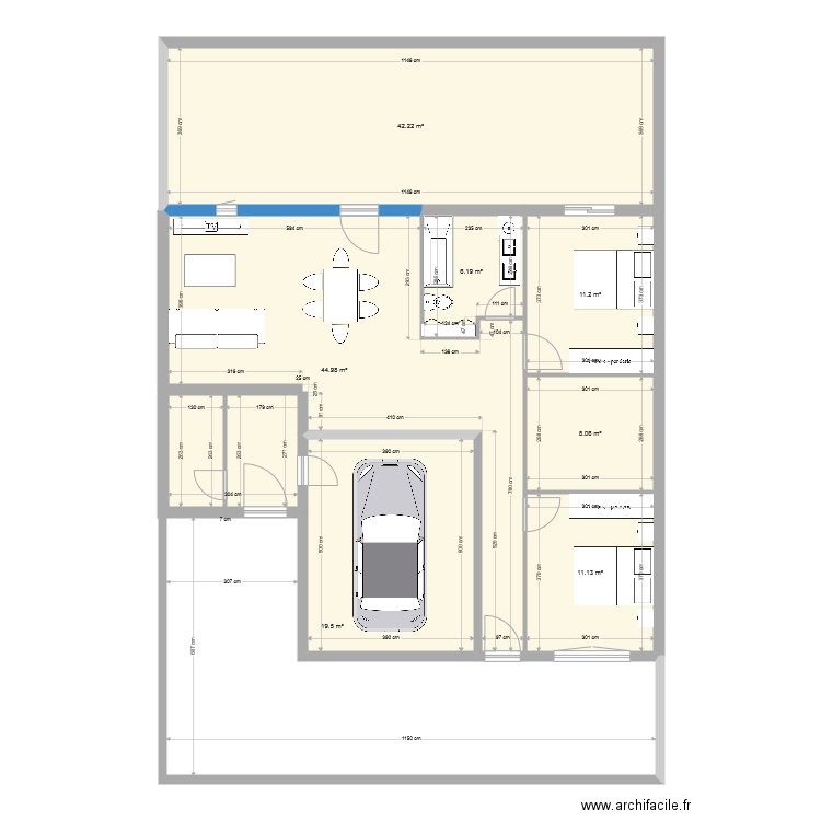 fusain sejour au sud. Plan de 0 pièce et 0 m2