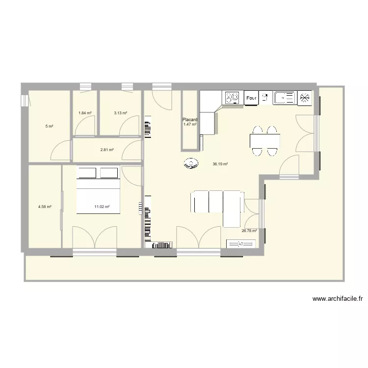 Chalet 2. Plan de 