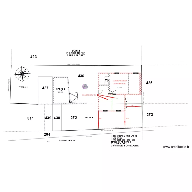 PCMI 2 PLAN DE MASSE APRES PROJET FINAL 2019. Plan de 