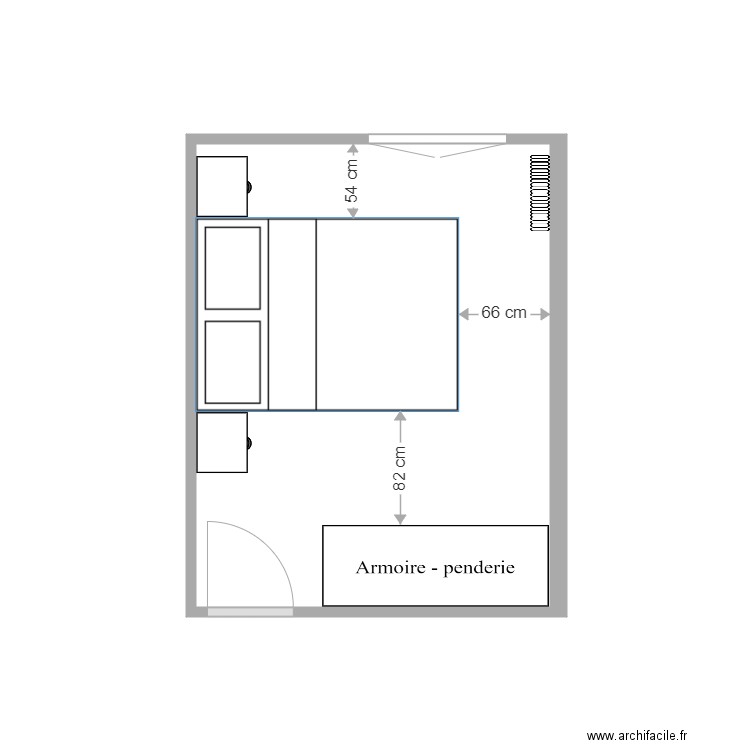 CHAMBRE ROSE. Plan de 0 pièce et 0 m2