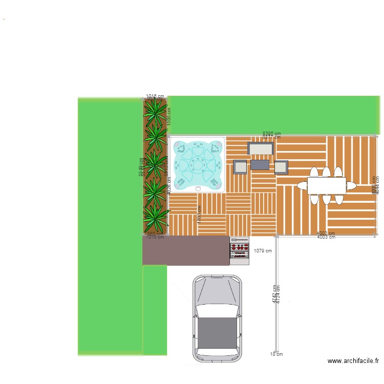 terrasse gite 1 bis. Plan de 0 pièce et 0 m2