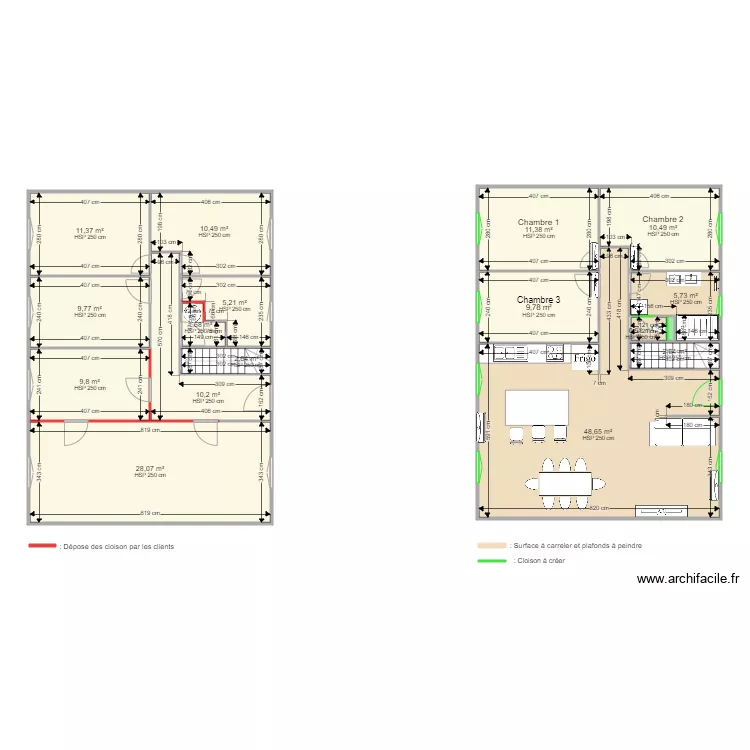 CLOUET et ASSAILLY. Plan de 