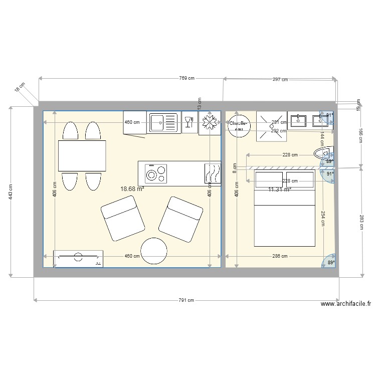 projet 30m2. Plan de 0 pièce et 0 m2