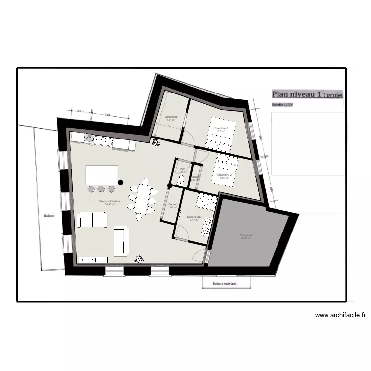 Plan appartement Djerdi. Plan de 