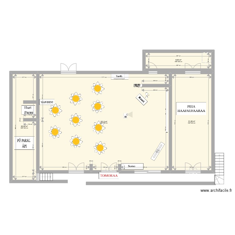 PLAN TAMATOA EPM FOYER. Plan de 4 pièces et 162 m2