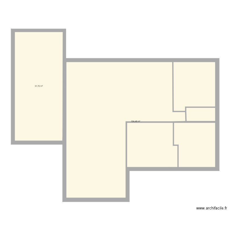 ria1. Plan de 2 pièces et 136 m2