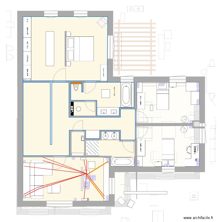 SDB essai 1. Plan de 0 pièce et 0 m2