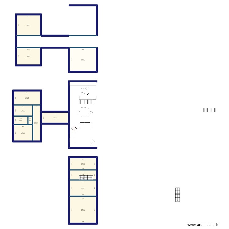 PROUTE. Plan de 14 pièces et 168 m2