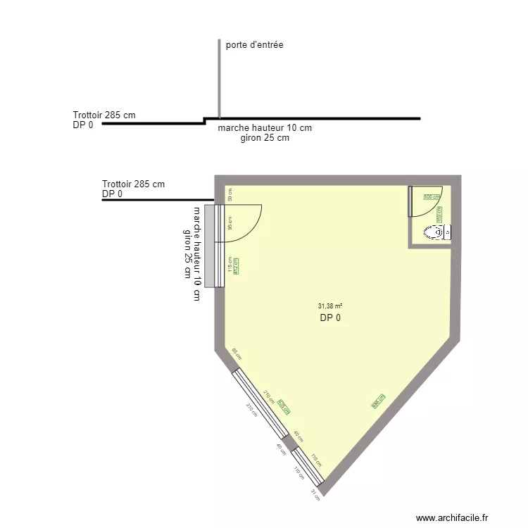 MAMA S SECRET AVANT TRAVAUX. Plan de 