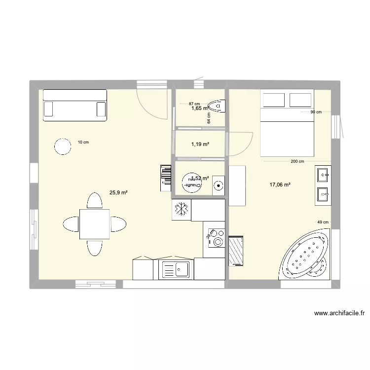 Deuxi&egrave;me gite Definitif. Plan de 