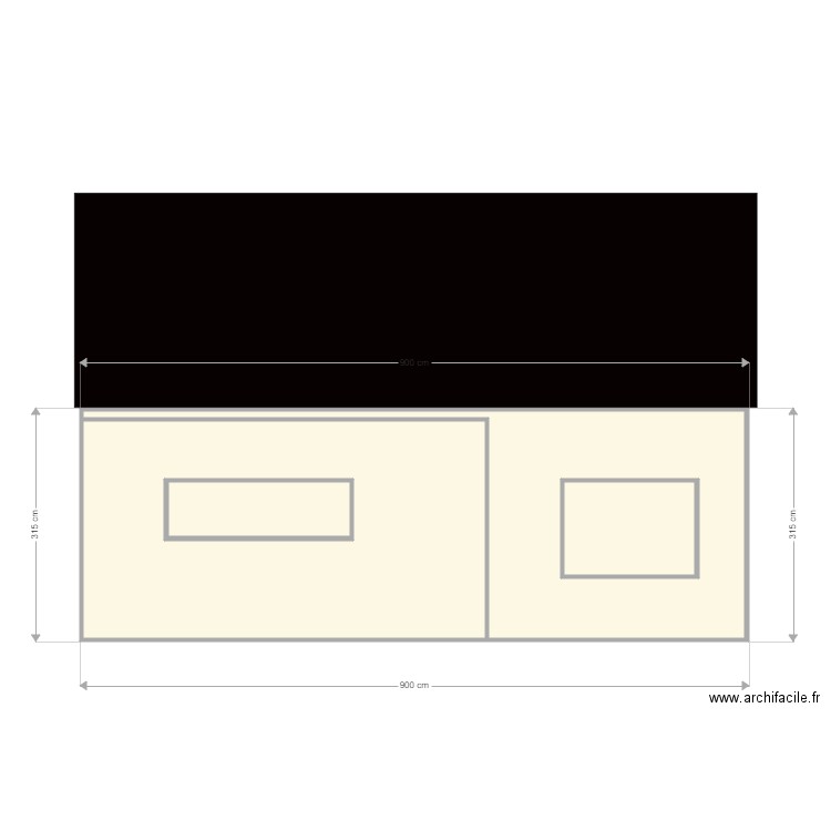 FACADE ARRIERE. Plan de 0 pièce et 0 m2