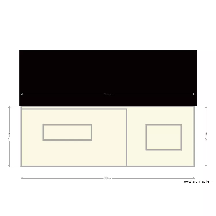 FACADE ARRIERE. Plan de 