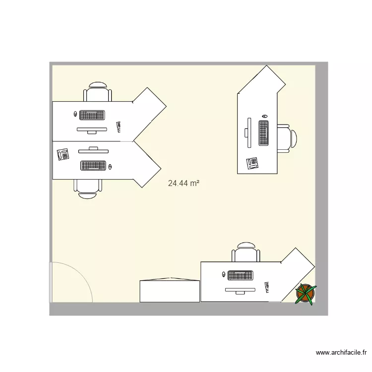Bureau Chef Produit. Plan de 
