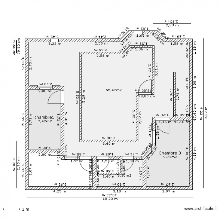  1er étage  100. Plan de 0 pièce et 0 m2