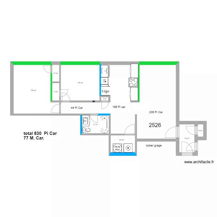LOFT   2526  2528  2530  en 2022. Plan de 