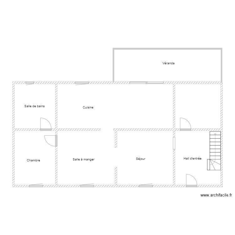 Poulaert Sophie. Plan de 6 pièces et 130 m2