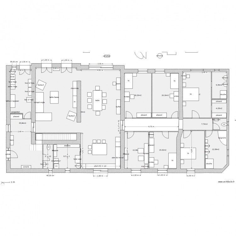 tres grd changement. Plan de 0 pièce et 0 m2