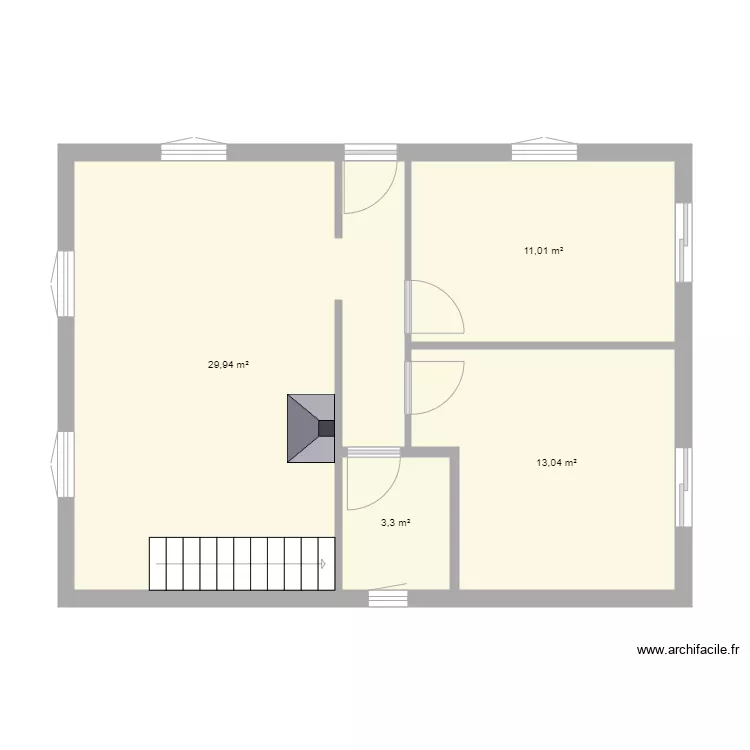 etage villa flor&eacute;al. Plan de 