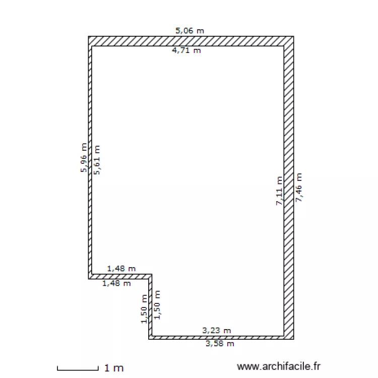 chambre sans vitre. Plan de chambre sans vitre. Plan de