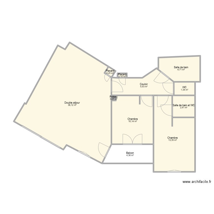 Appart1. Plan de 0 pièce et 0 m2