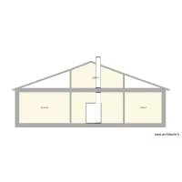 COUPE 2D VERTICAL SALON ET MEZZANINE