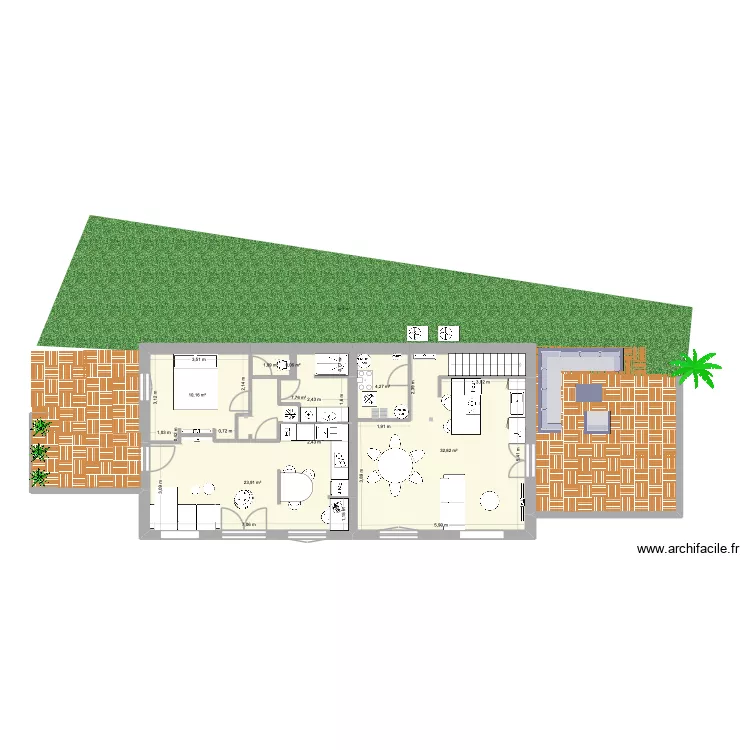 etage les sapins verts. Plan de 7  et 80 m²