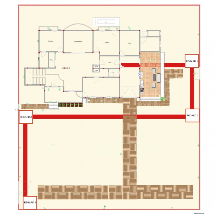 PLAN GAINES EXTERIEUR. Plan de 0 pièce et 0 m2