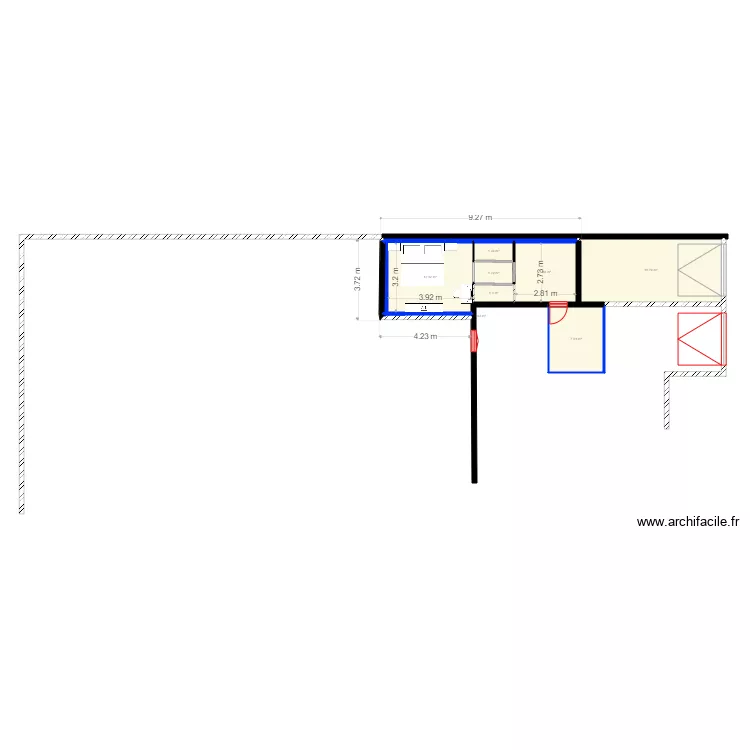 agrandissement . Plan de 
