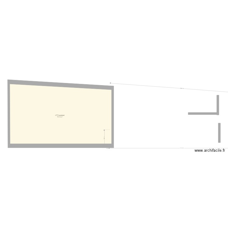 Agrandissement cour intérieure v2. Plan de 0 pièce et 0 m2