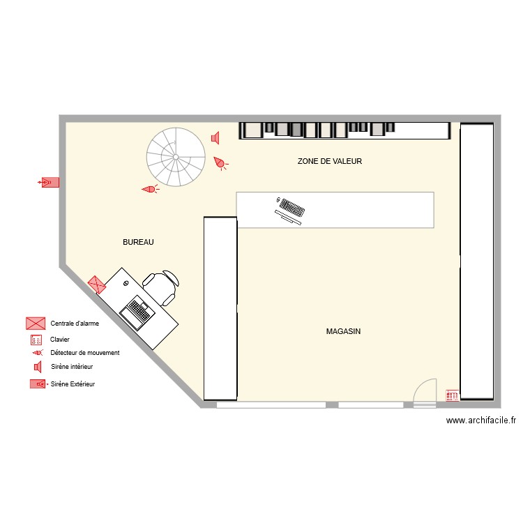TABAC MALOWSKI SYLVAIN Alarme. Plan de 0 pièce et 0 m2