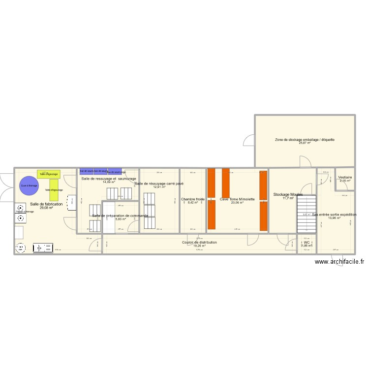 EARL LEDUC Ancienne fromagerie. Plan de 13 pièces et 169 m2