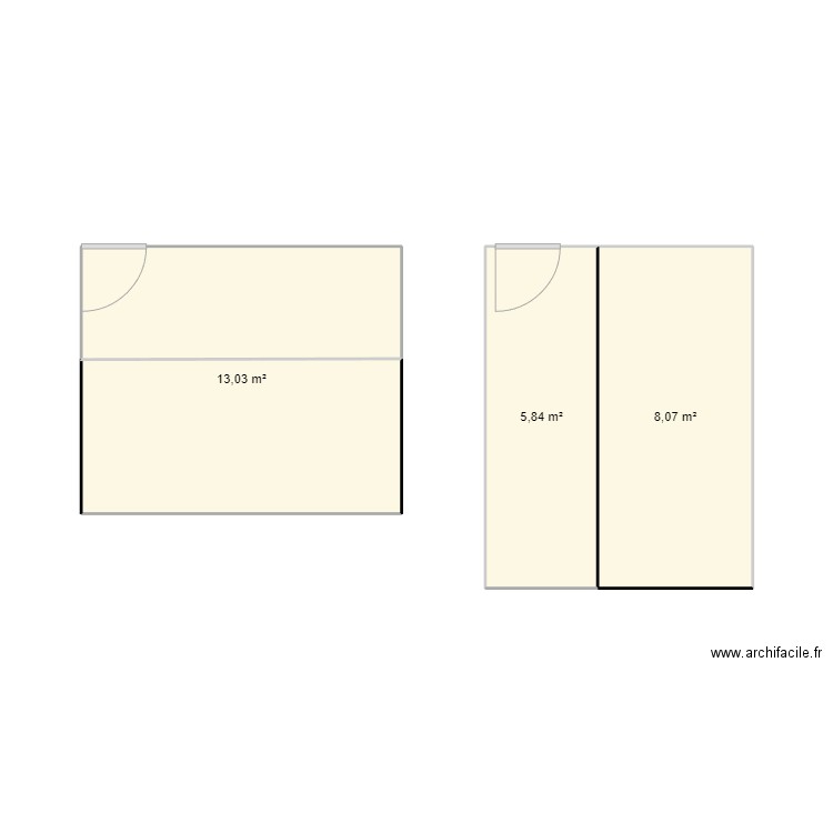 chbre garc. Plan de 0 pièce et 0 m2