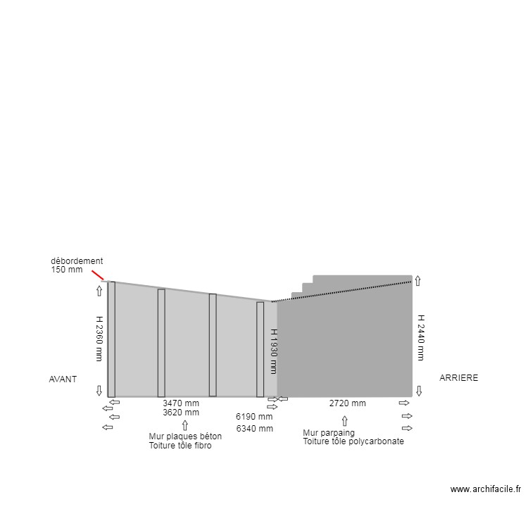 DP4 COTE DROIT ACTUEL. Plan de 0 pièce et 0 m2
