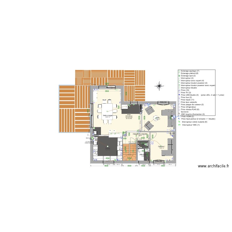 Maison Vezin RDC v11. Plan de 0 pièce et 0 m2