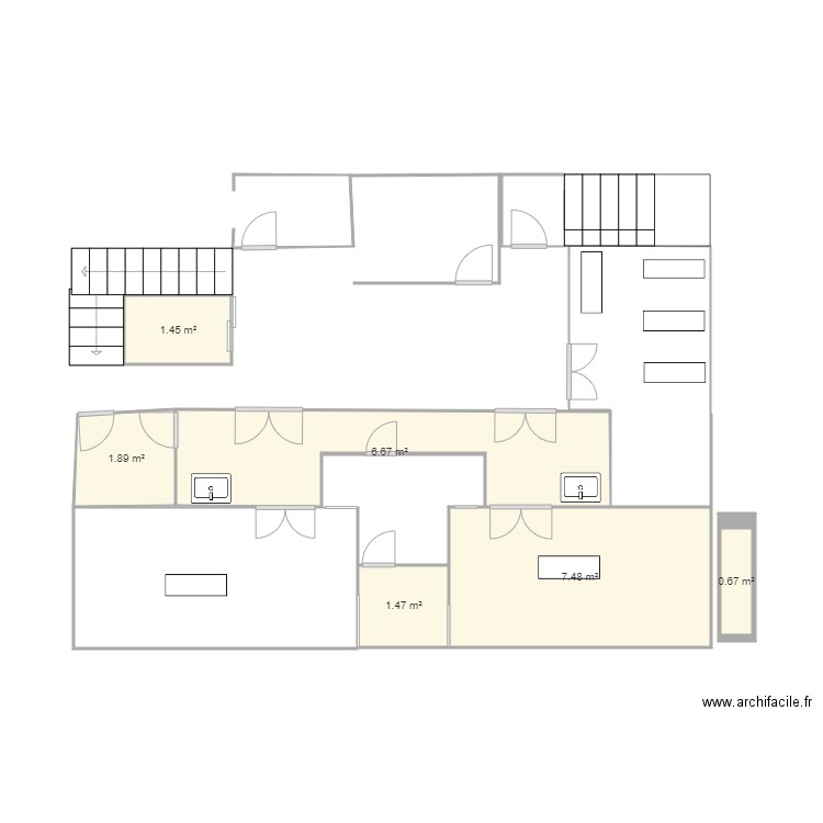 bloc clinique nour el dounia. Plan de 6 pièces et 20 m2