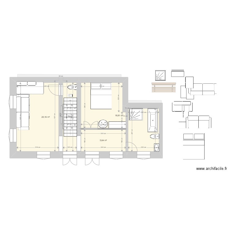 MAISON JAUNE. Plan de 0 pièce et 0 m2