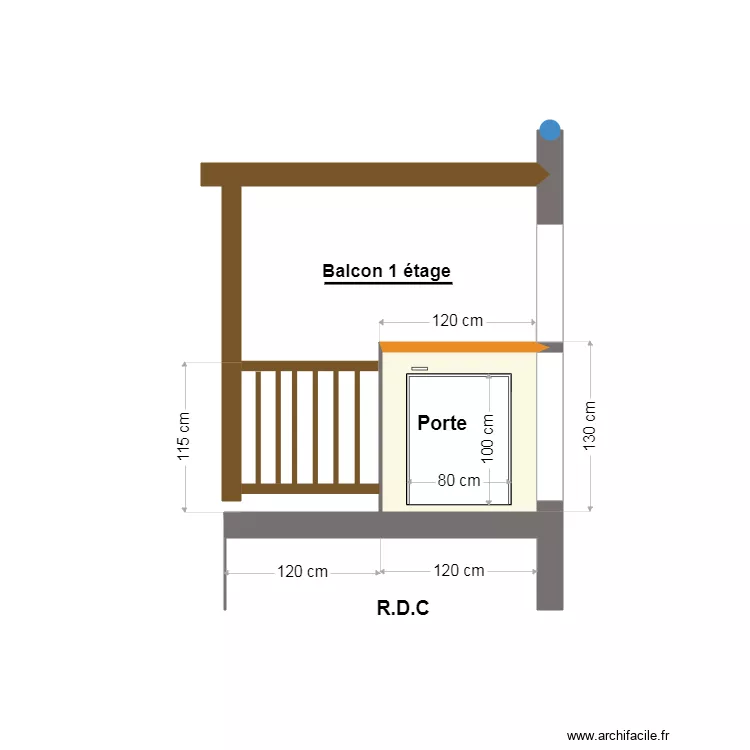 porte comble. Plan de 