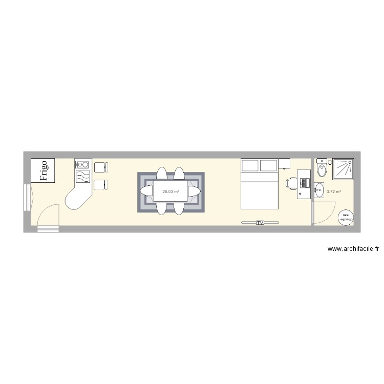 conteneur 30m2. Plan de 0 pièce et 0 m2
