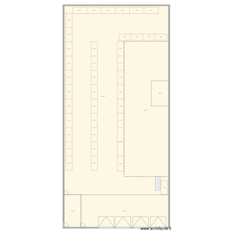 New SOA. Plan de 44 pièces et 975 m2